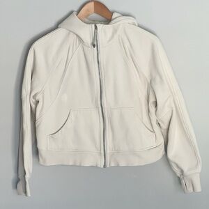 Lululemon Scuba Oversized Full Zip White Opal Size XS Small